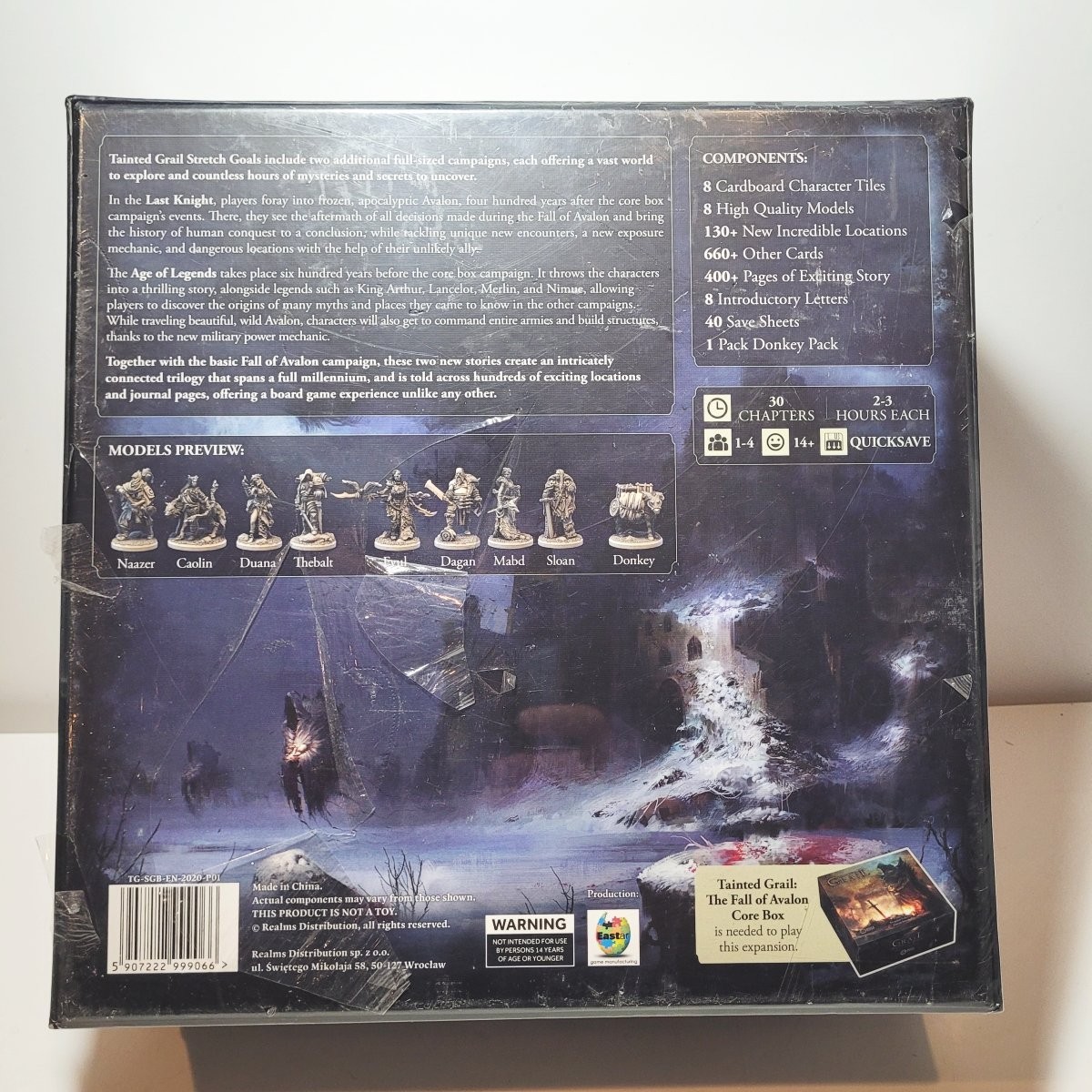 Tainted Grail lot: stretch goals Age of Legends, Last Knight, Red Death, Echoes+