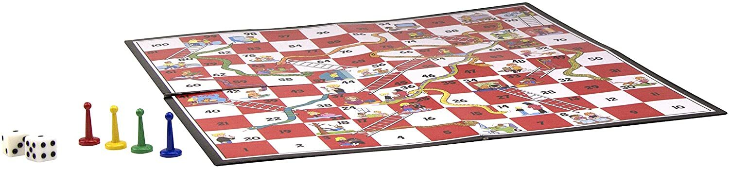 Snakes & Ladders Game, 2-4 players, Family Game Favorite