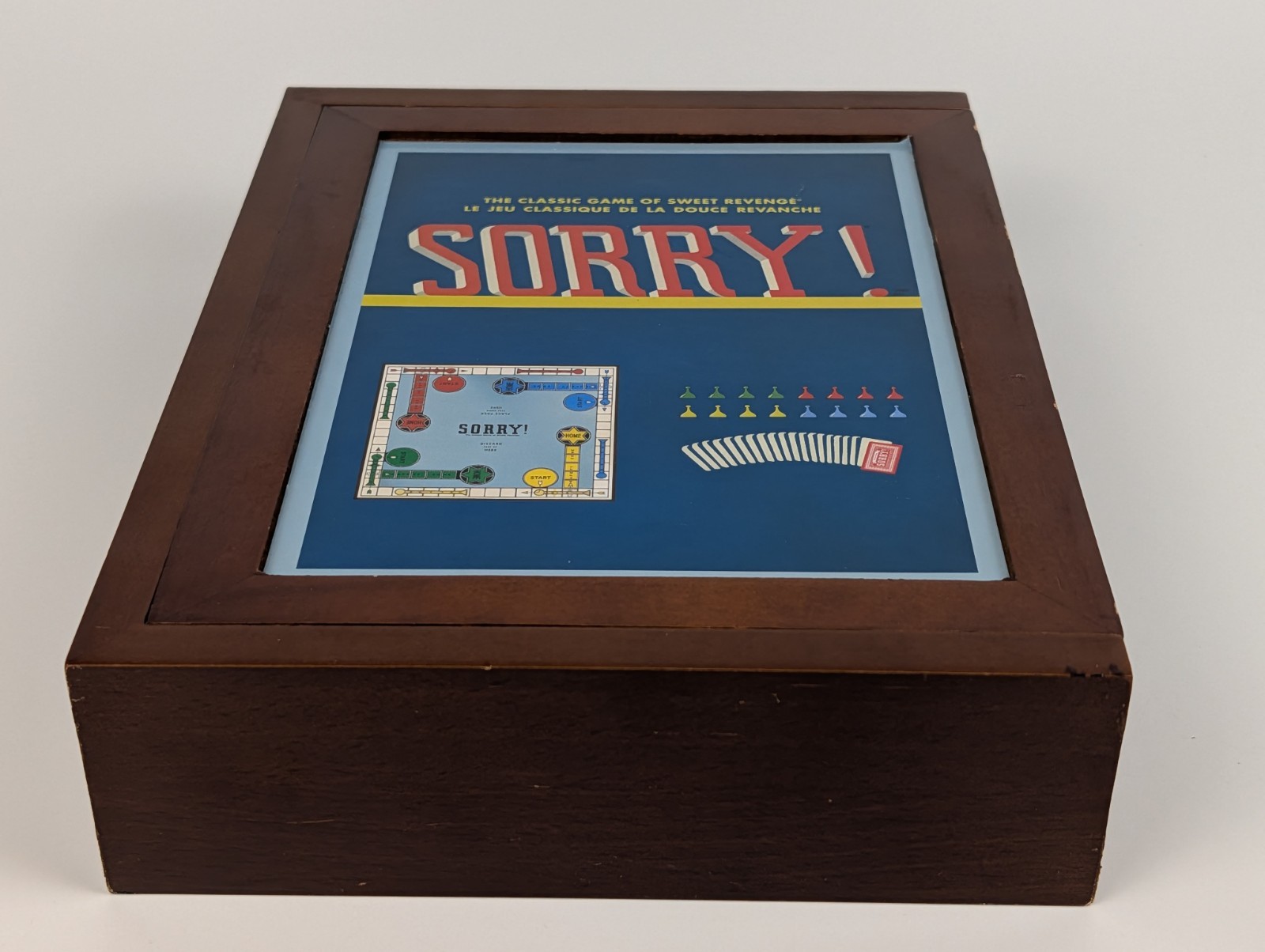 SORRY! Vintage Game Collection – Wooden Wood Box Bookshelf Edition Board Game⬅️
