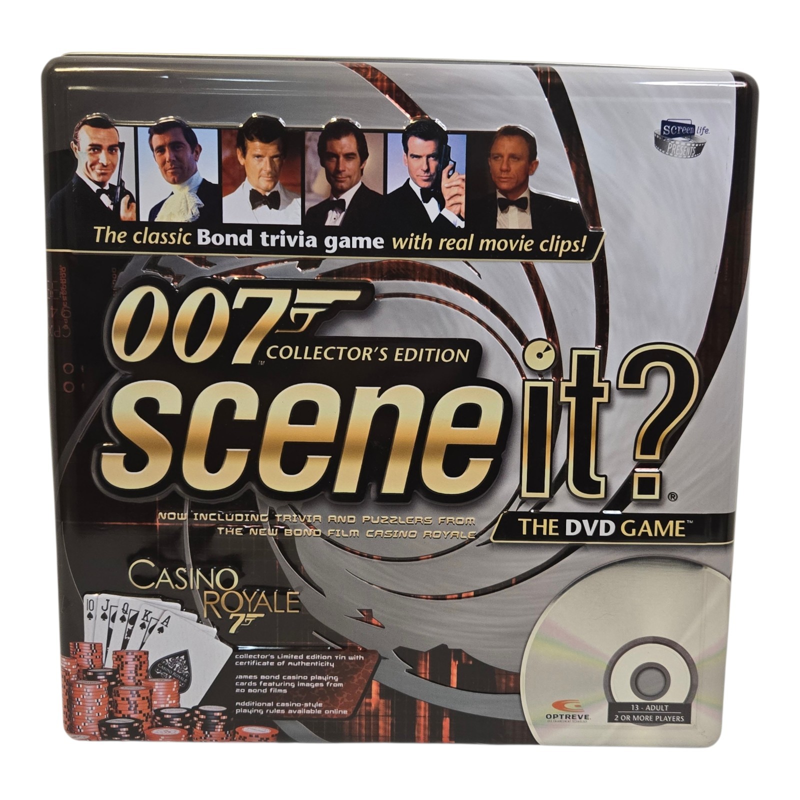 James Bond 007 Scene It? Collector’s Edition in Tin w/Deck of Cards **COMPLETE**