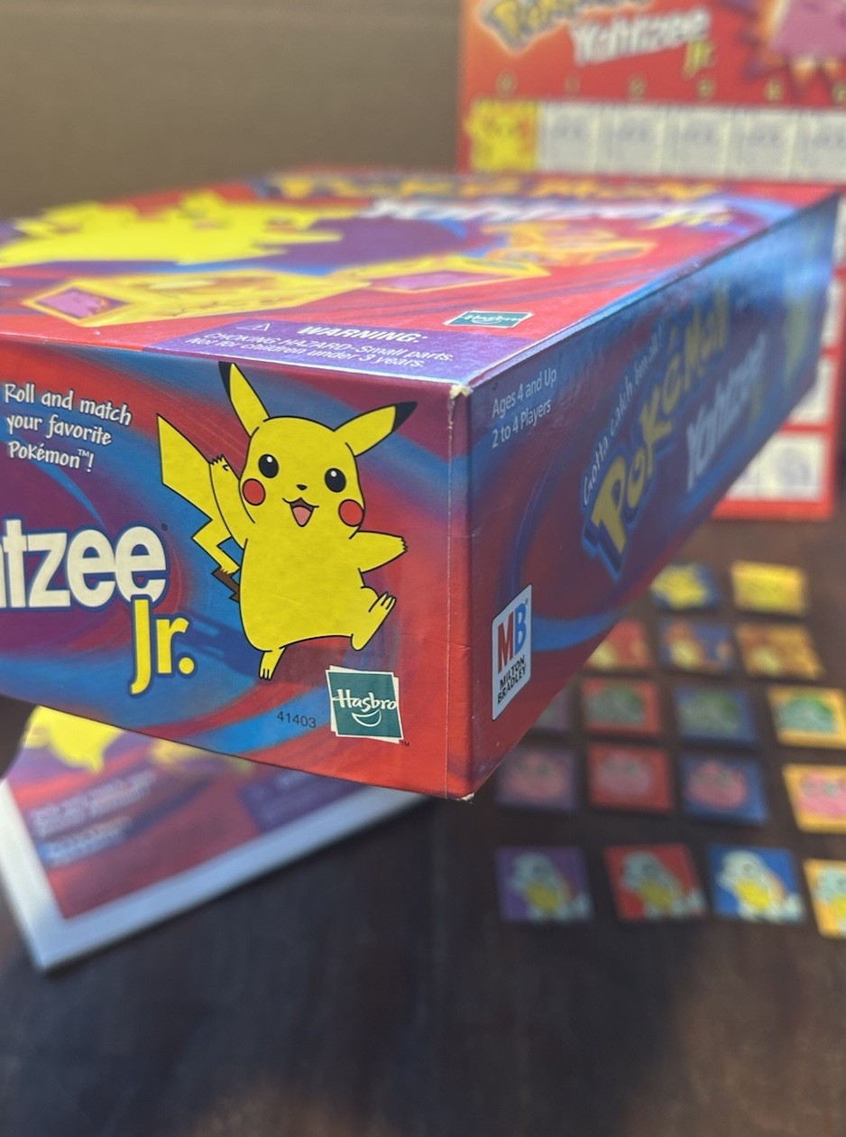 Pokemon Yahtzee Jr. – Milton Bradley Hasbro – COMPLETE Game – Vtg 1999 Nintendo
