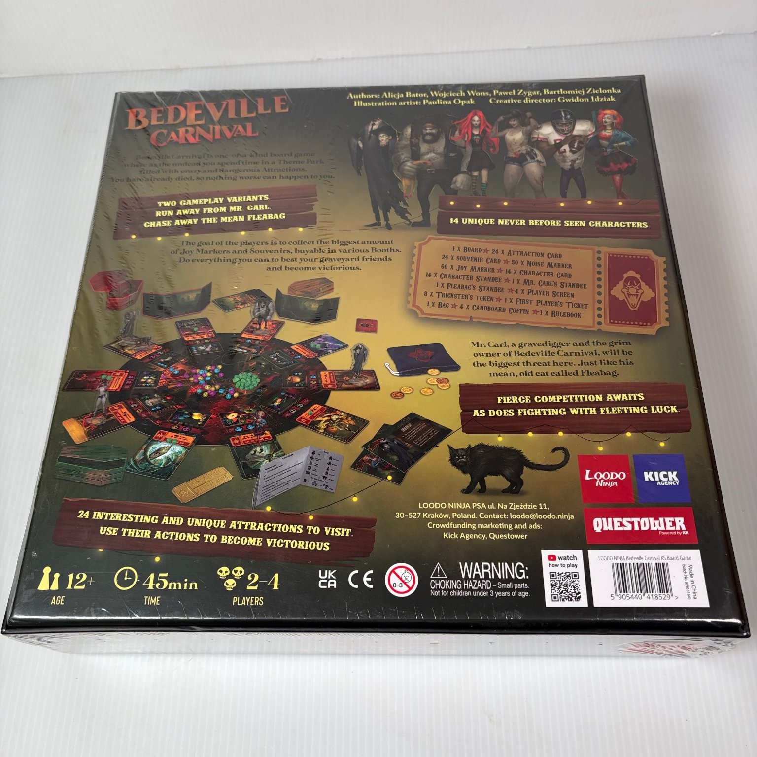Bedeville Carnival Collector’s Box Horror Board Game 2-4 Players Loodo Ninja