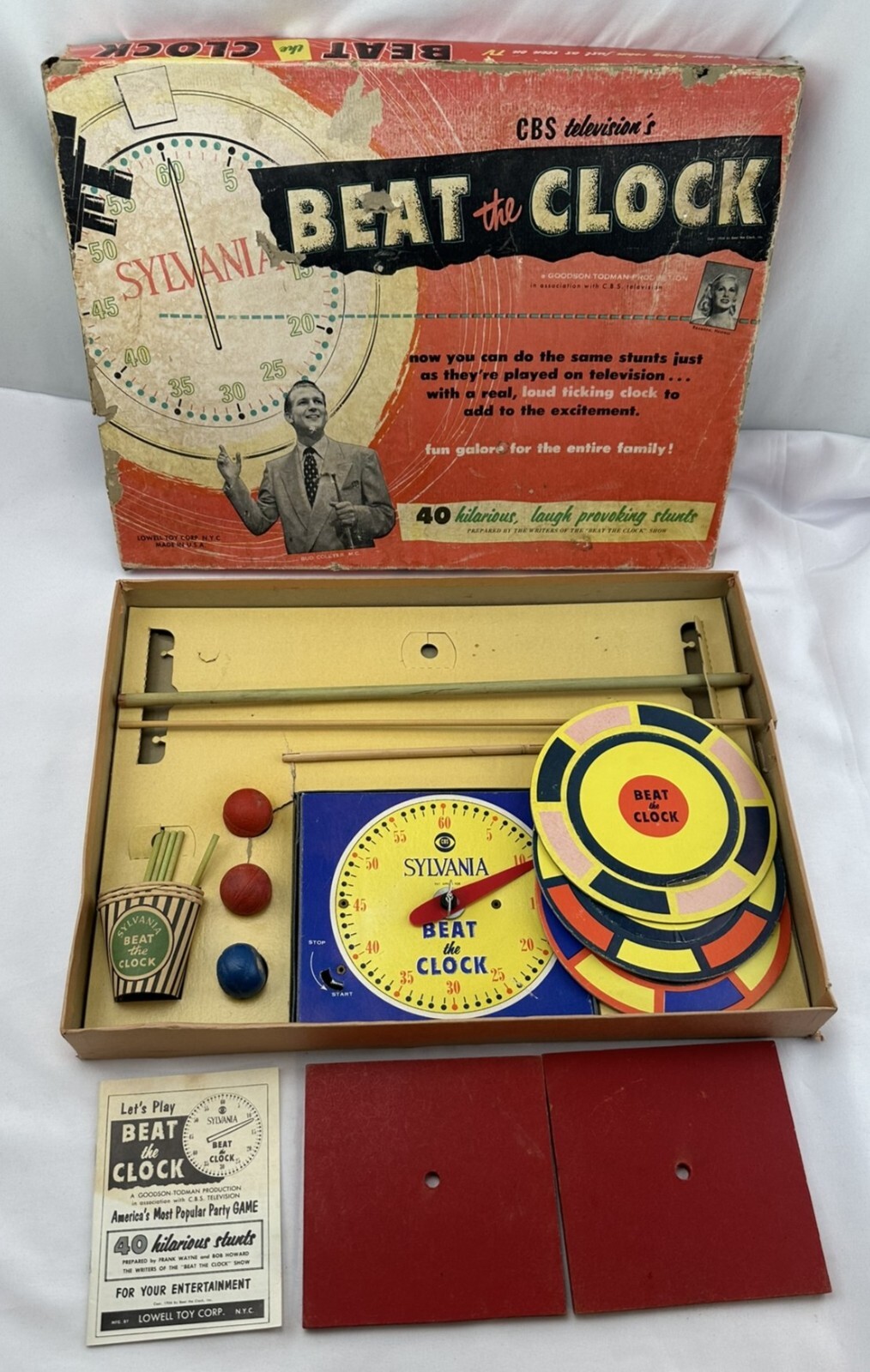 1954 Beat the Clock Game by Lowell Toys in Fair Condition FREE SHIPPING