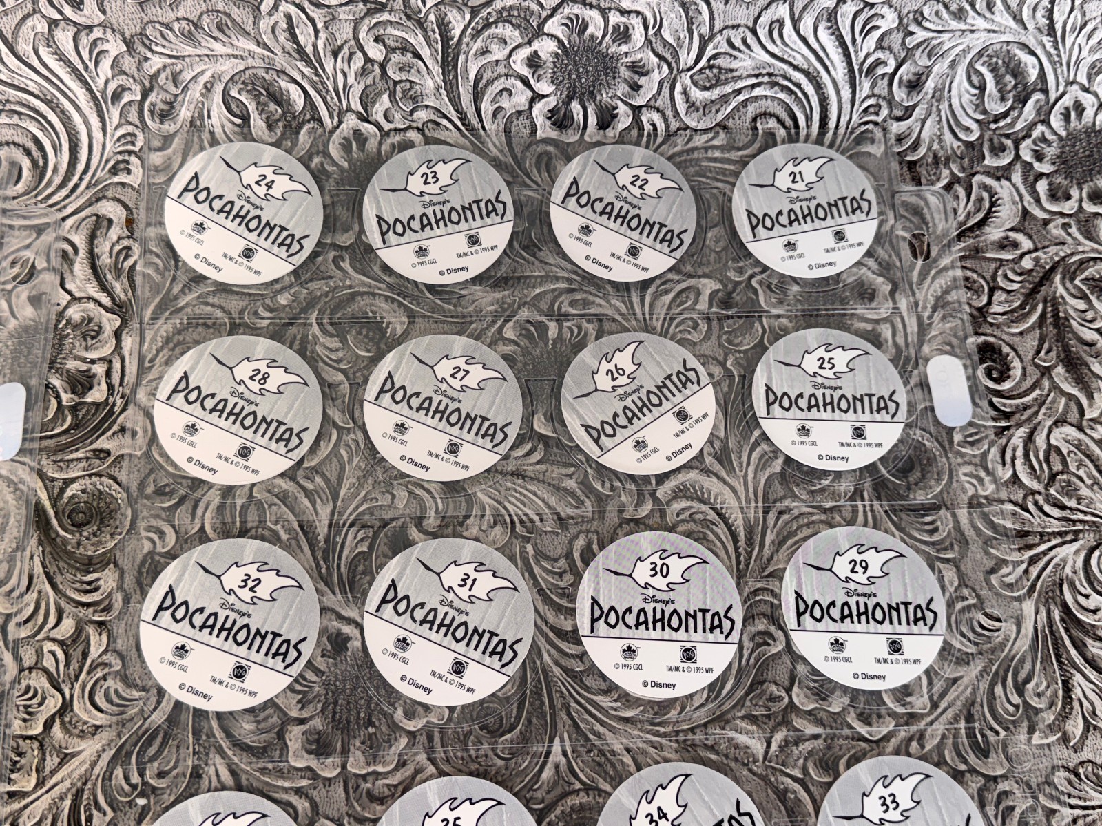 RARE Vintage POG Slammer LOT Disney Pocahontas Canada Games WPF 1995 1-78 SET