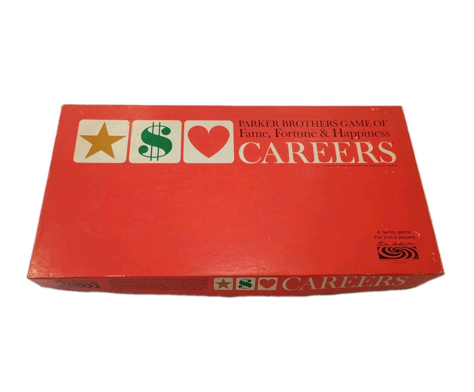 Vtg 1965 CAREERS Board Game Parker Brothers Family Fun Fame Fortune Happiness