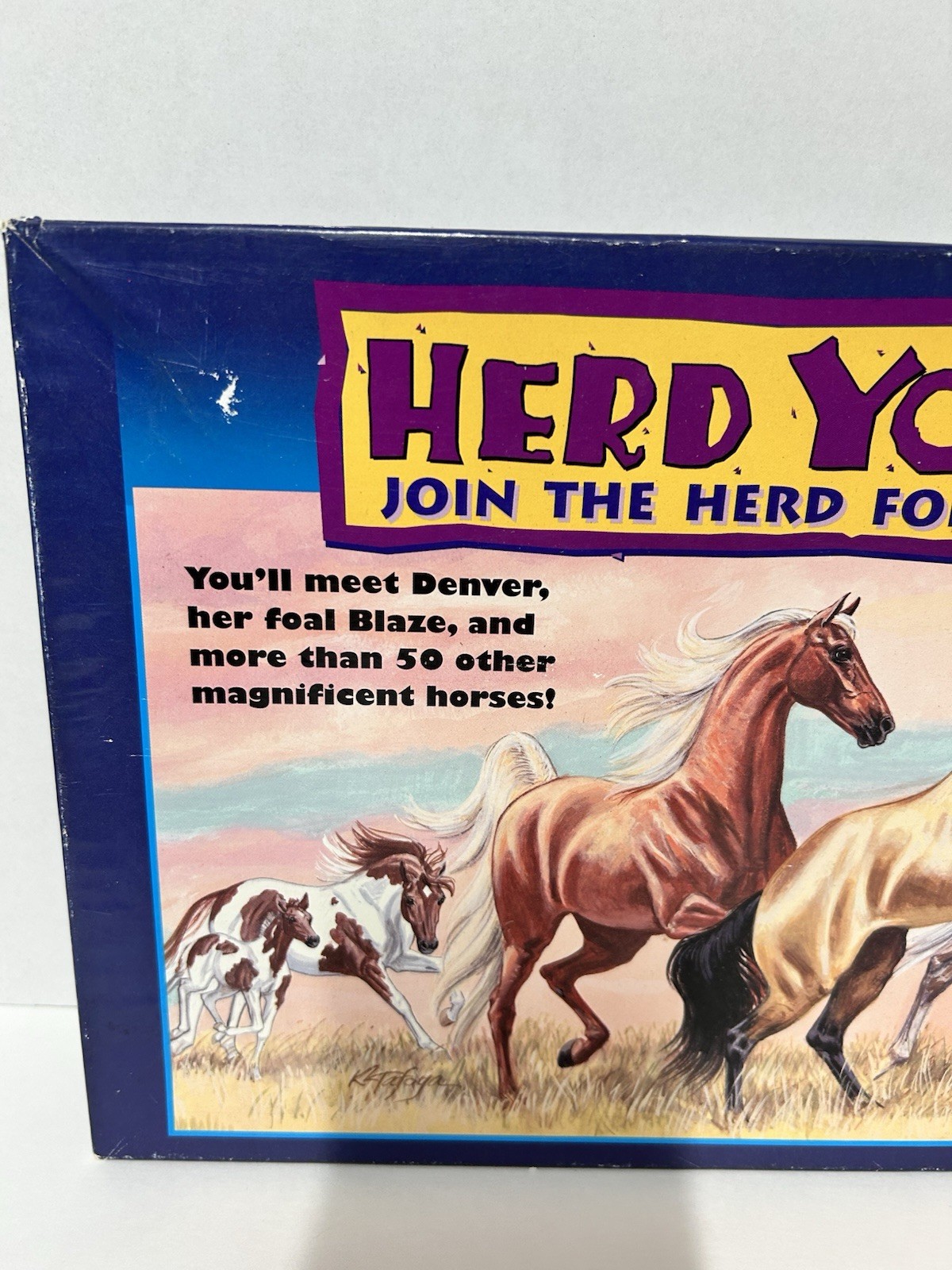 Herd Your Horses- Vintage Board Game 1993 Kids Family Animal Adventure-Preowned