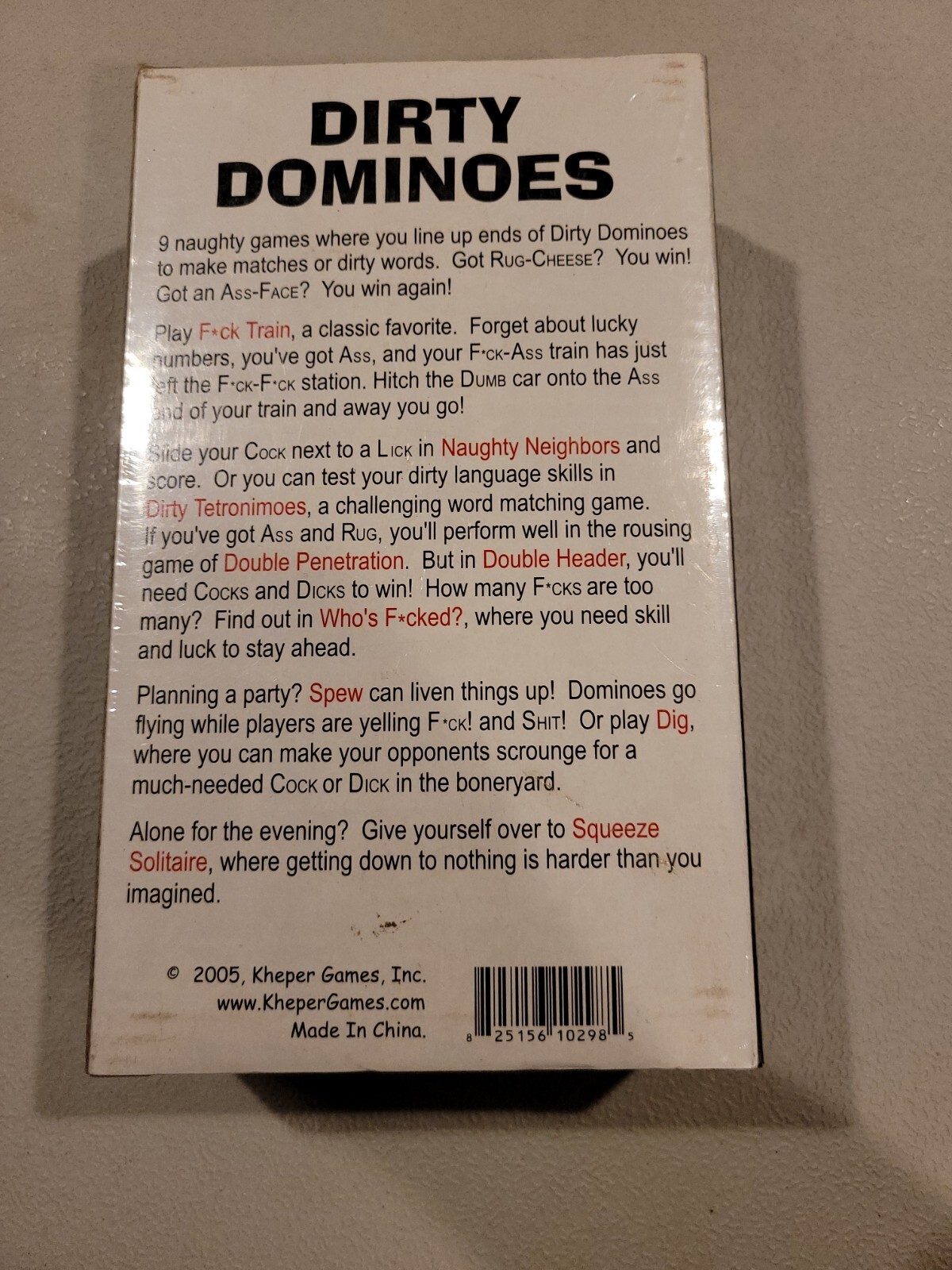 Dirty Dominoes Adult Party Game 28 Naughty Dominoes 9 Games New Sealed