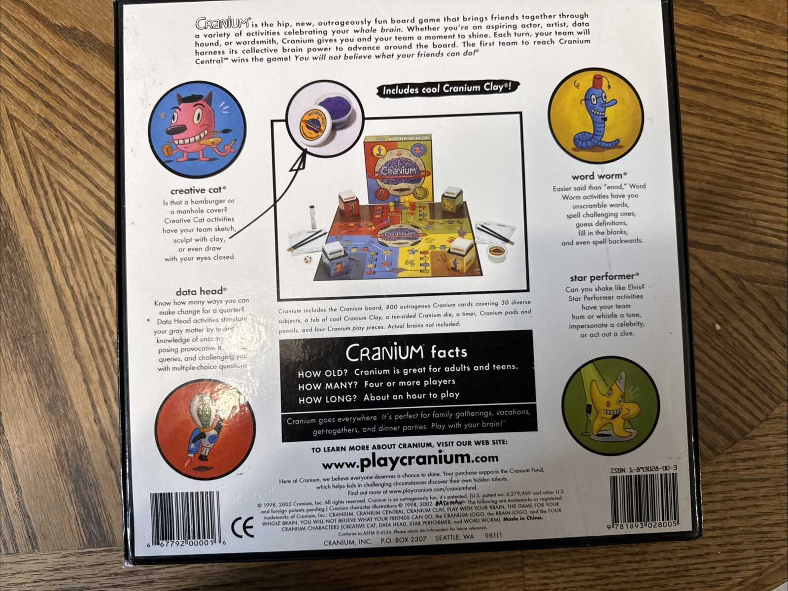 CRANIUM Board Game Hasbro 16+ Adult & Teens 4+ player game *New
