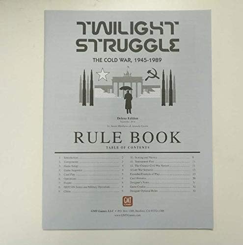 Twilight Struggle Deluxe Edition Cold War Strategy Board Game for Adults