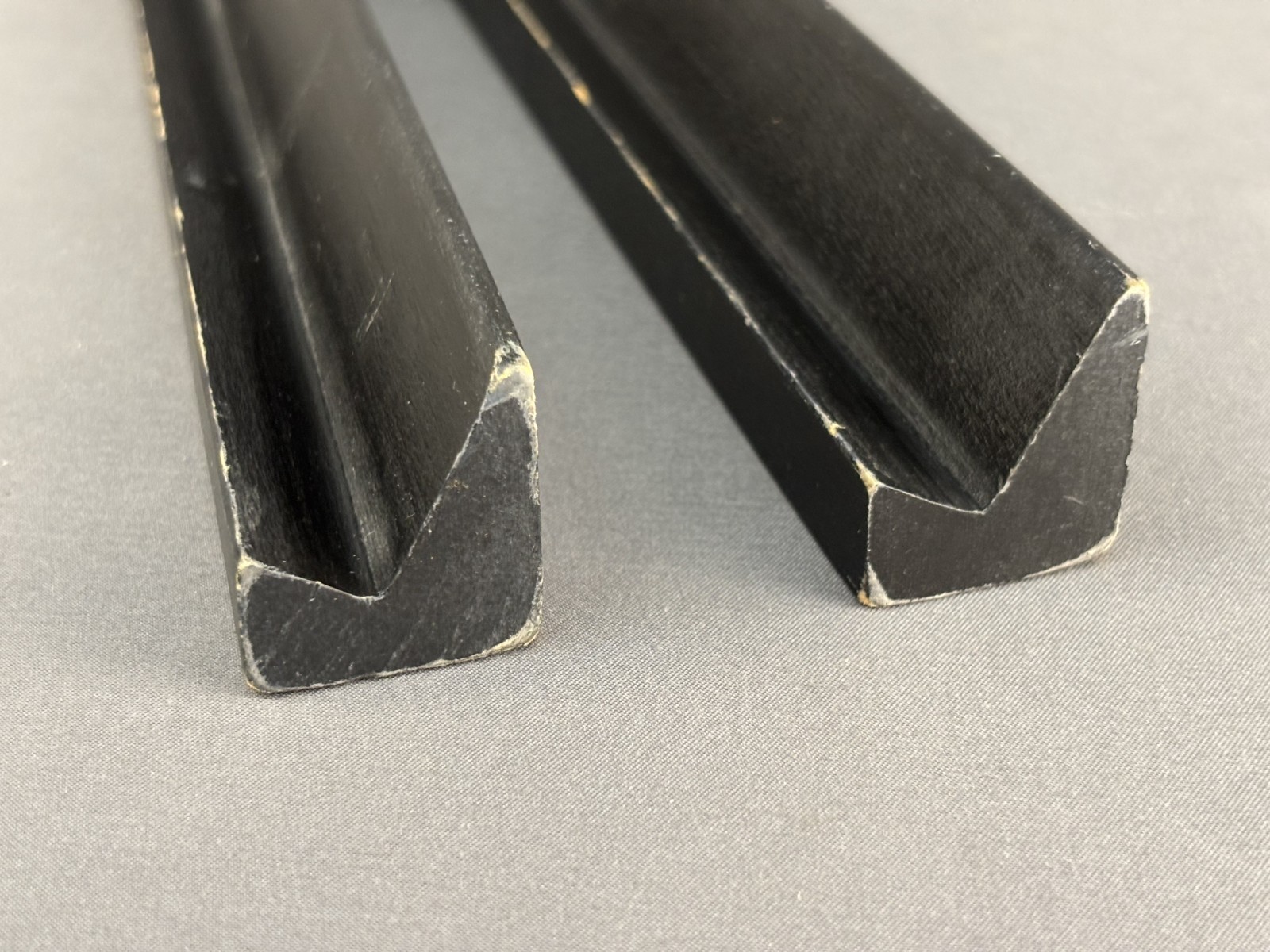 Lot of 4 – Vintage Elco 16″ Traditional Mahjong Wood Tile Racks, Black (15H)