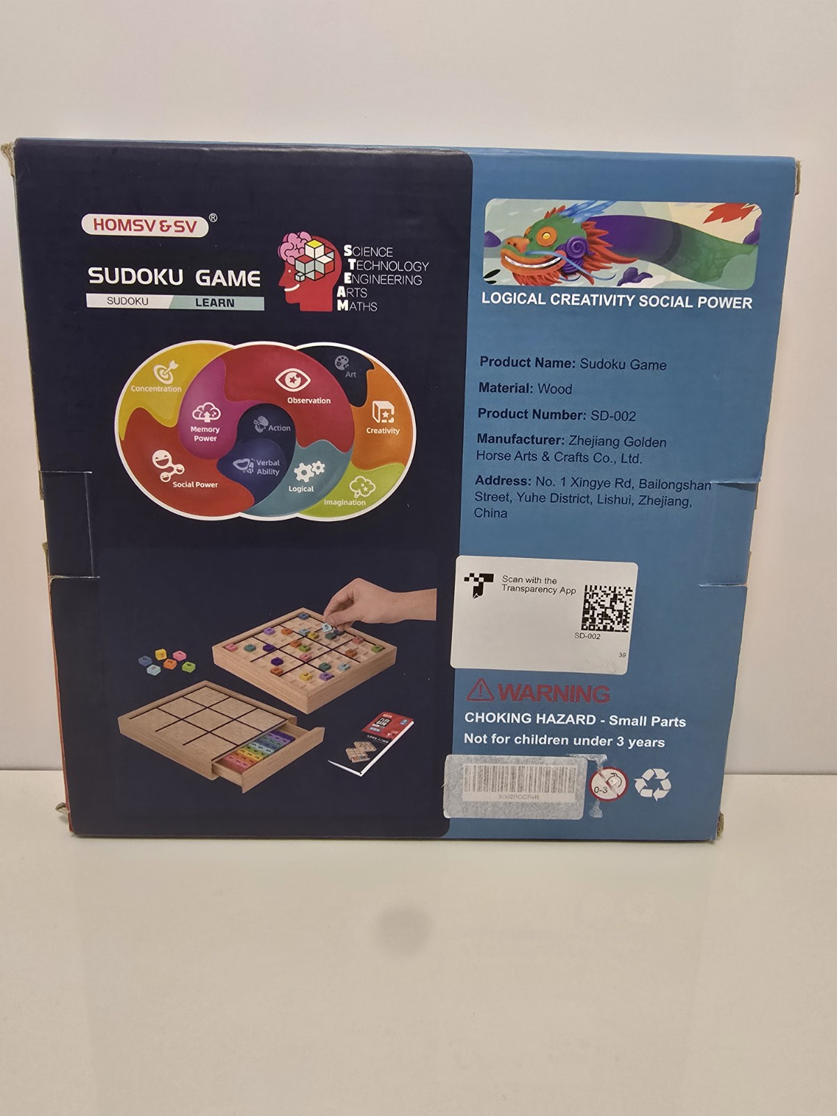 Learn Sodoku Colorful Wooden Game Board