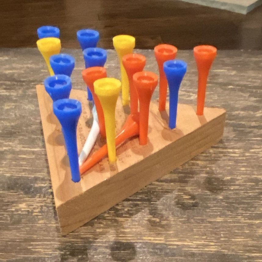 Peg Solitaire Wooden Strategy Board Game From Cracker Barrel