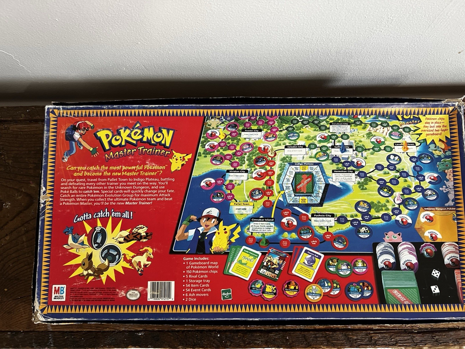 1999 Pokémon Master Trainer Board Game Milton Bradley Incomplete See Description