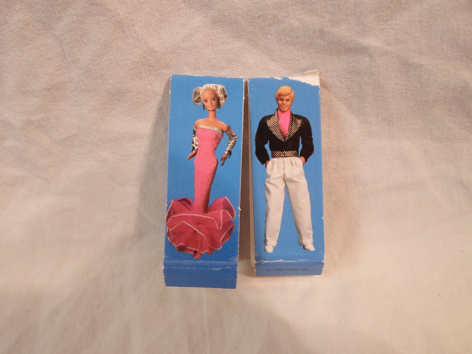 *Replacement Part* Dream Date Board Game 1992 *Lot of 2 Blue Pawns Barbie & Ken*