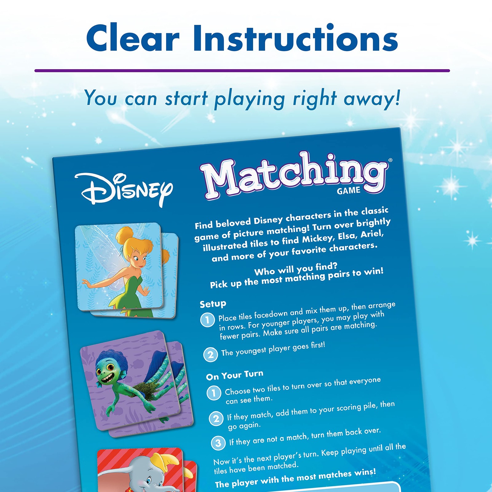 Wonder Forge Disney Classic Characters Matching Game for Boys & Girls Age 3 to 5