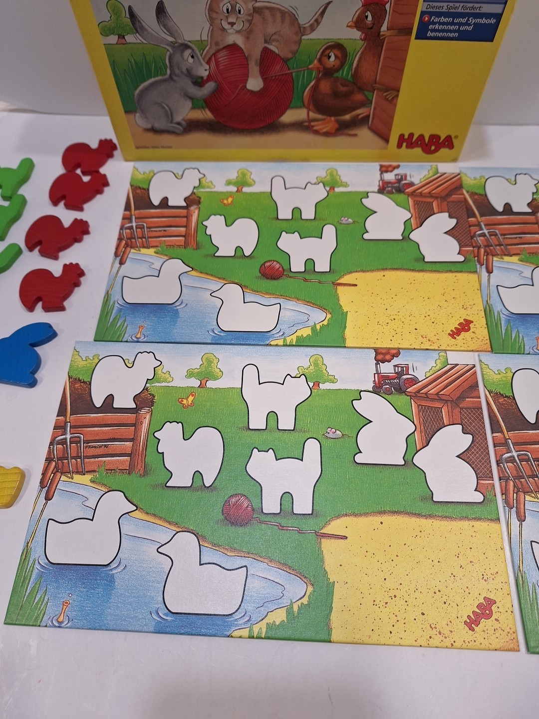 HABA Hoppel Poppel Game Germany Replacement Pieces Gameboard Animals Box
