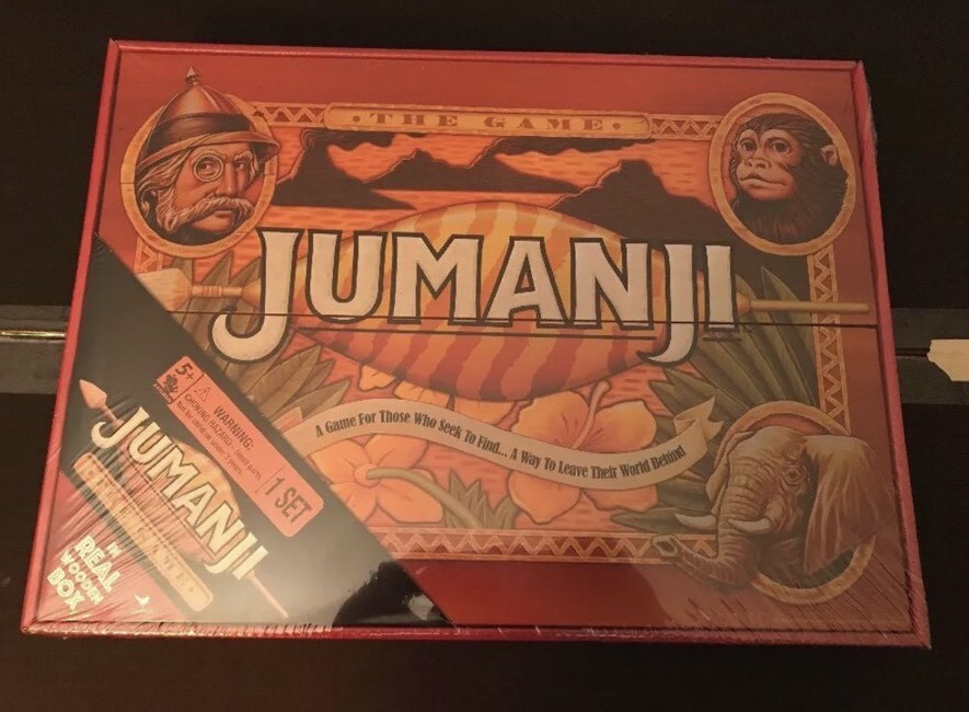 NEW JUMANJI BOARD GAME CARDINAL EDITION REAL WOODEN WOOD BOX! MINTY FRESH! WOW!!