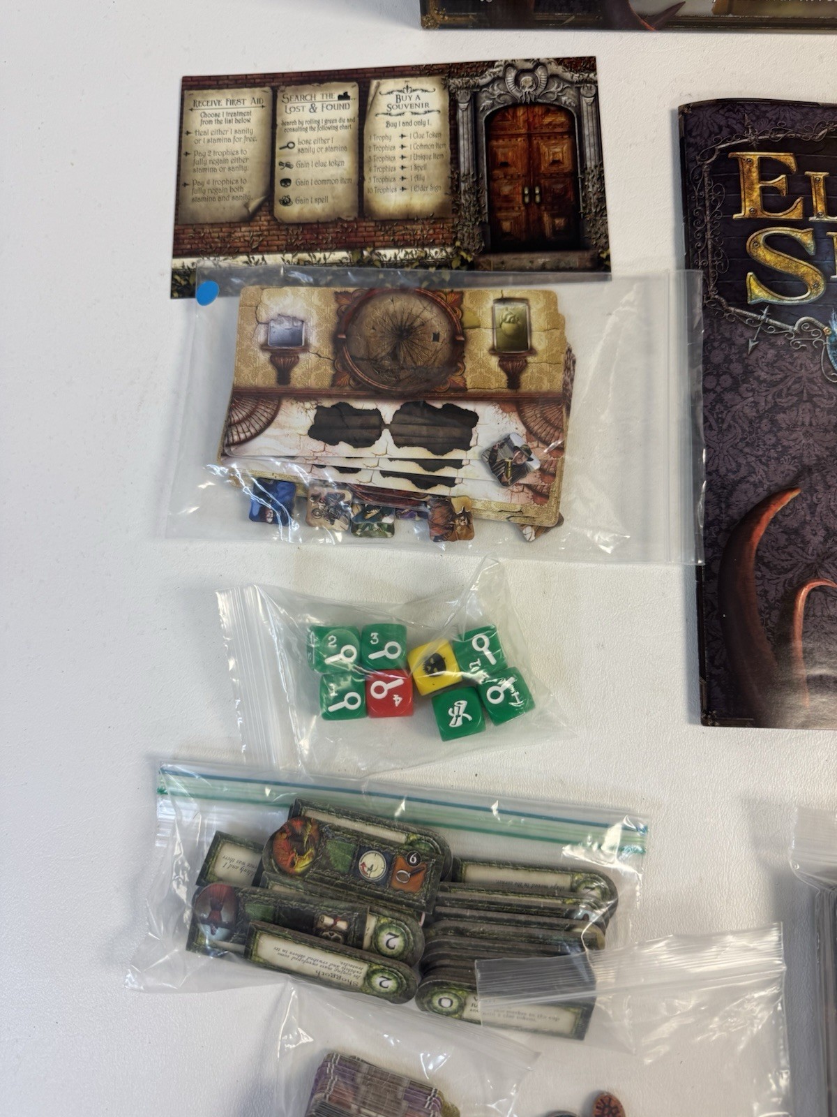 ELDER SIGN Board Game Arkham Horror Files Fantasy Flight Games Complete