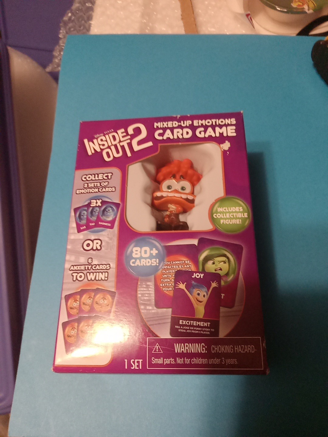 Disney Pixar Inside Out 2 Mixed-Up Emotions Card Game W/ Collectible Figure NEW