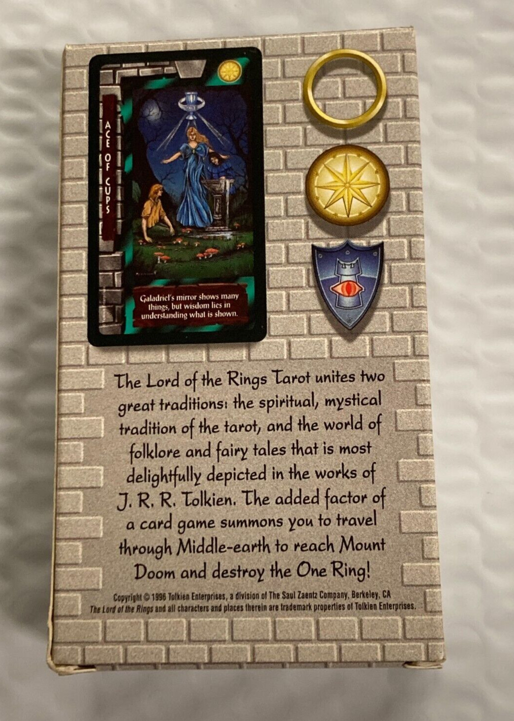 The Lord Of The Rings Tarot Deck & Card Game 1996 U.S. Games System Inc