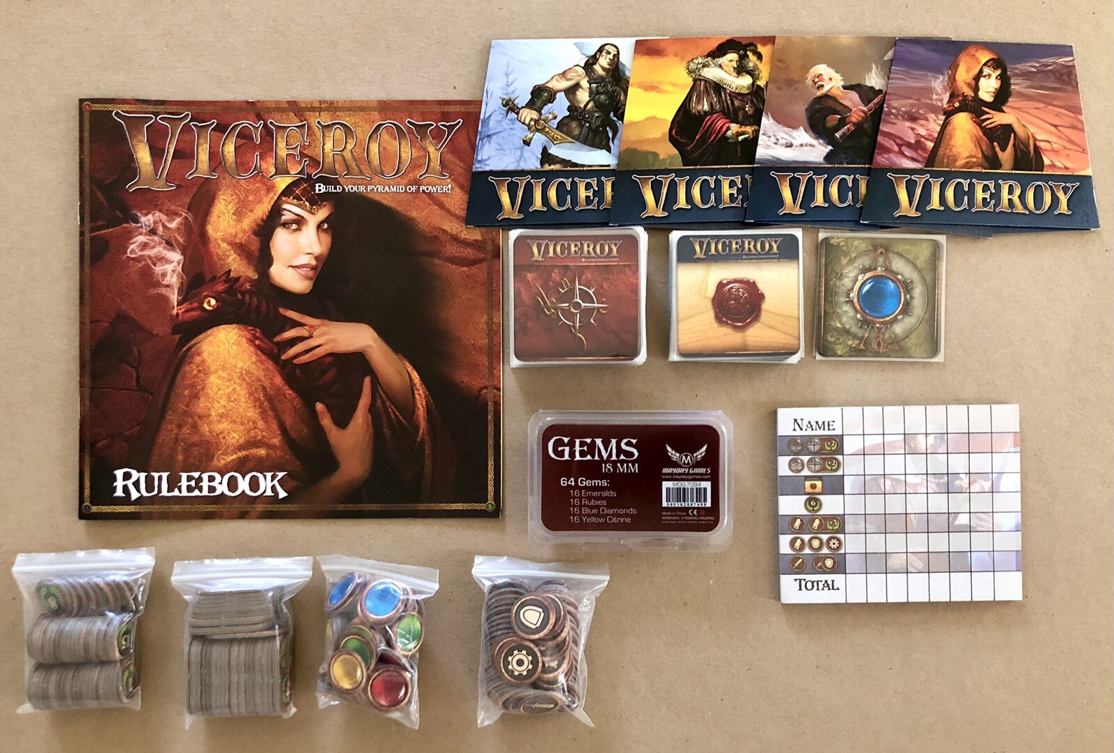 VICEROY, Limited Edition, Mayday Games, 1-4 Players, Ages 13+, Complete Set