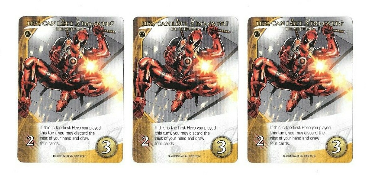 MARVEL LEGENDARY 14-CARD HERO DECK DEADPOOL BASE GAME UPPER DECK 2012
