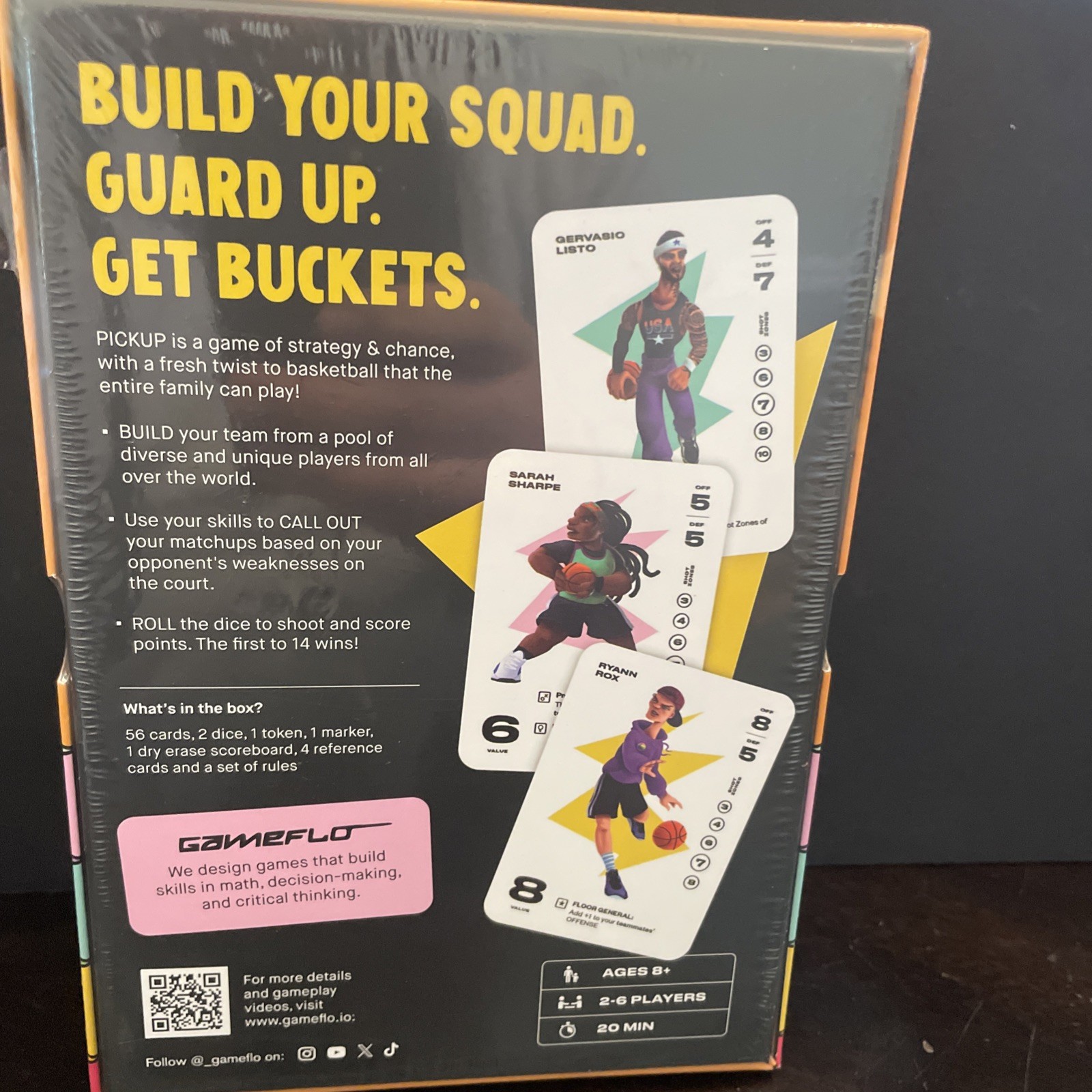 Gameflo Pickup Basketball Card Game Of Strategy Ages 8+ /2-6 Players New/Sealed