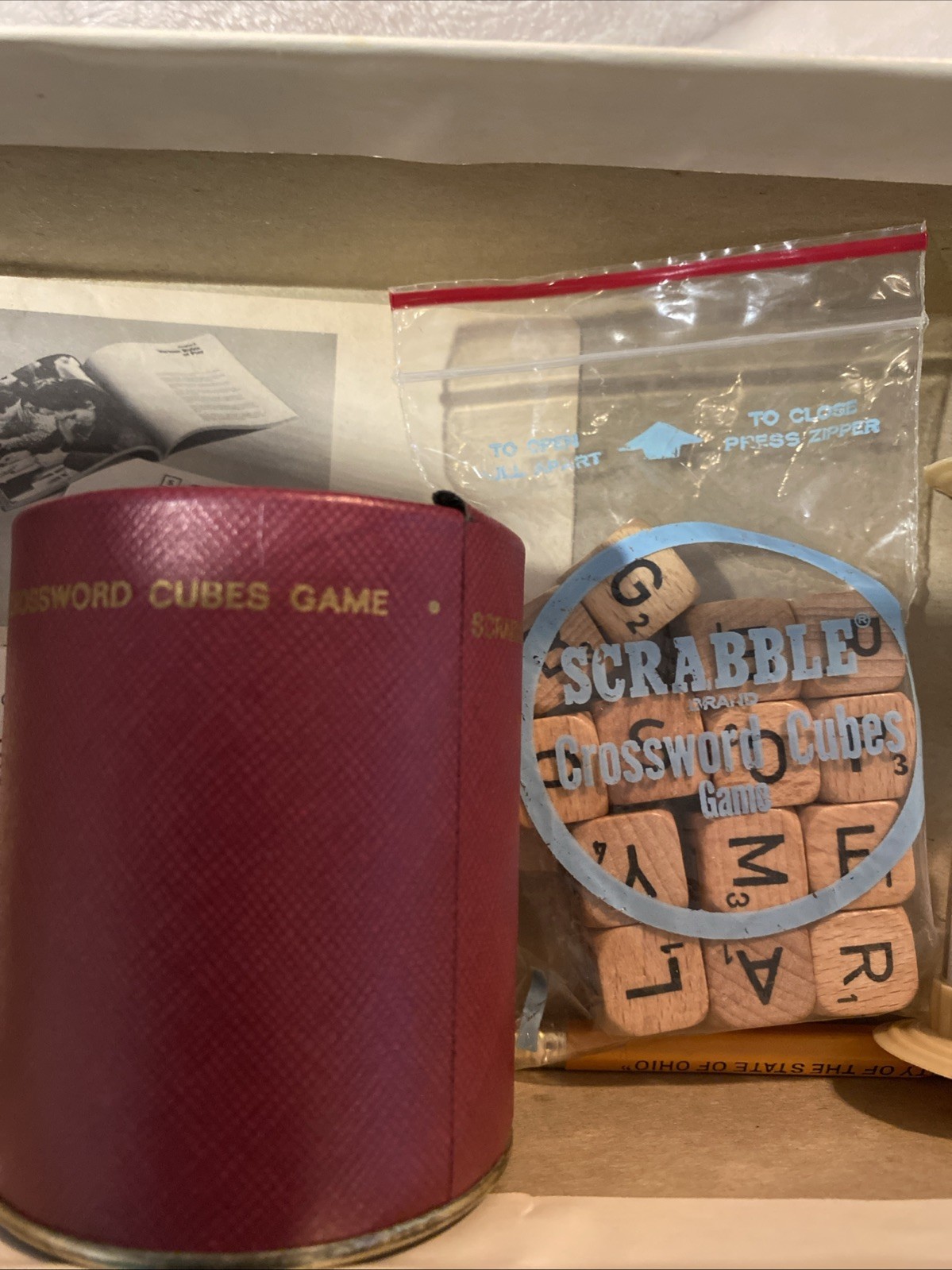 Vintage Scrabble Crossword Cubes Game. No 93 By Selchow & Righter Co.