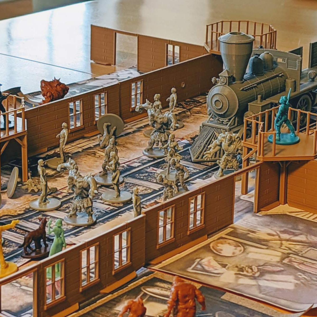 CMON Zombicide Undead or Alive Western Wall Terrain Set Wooden Rare
