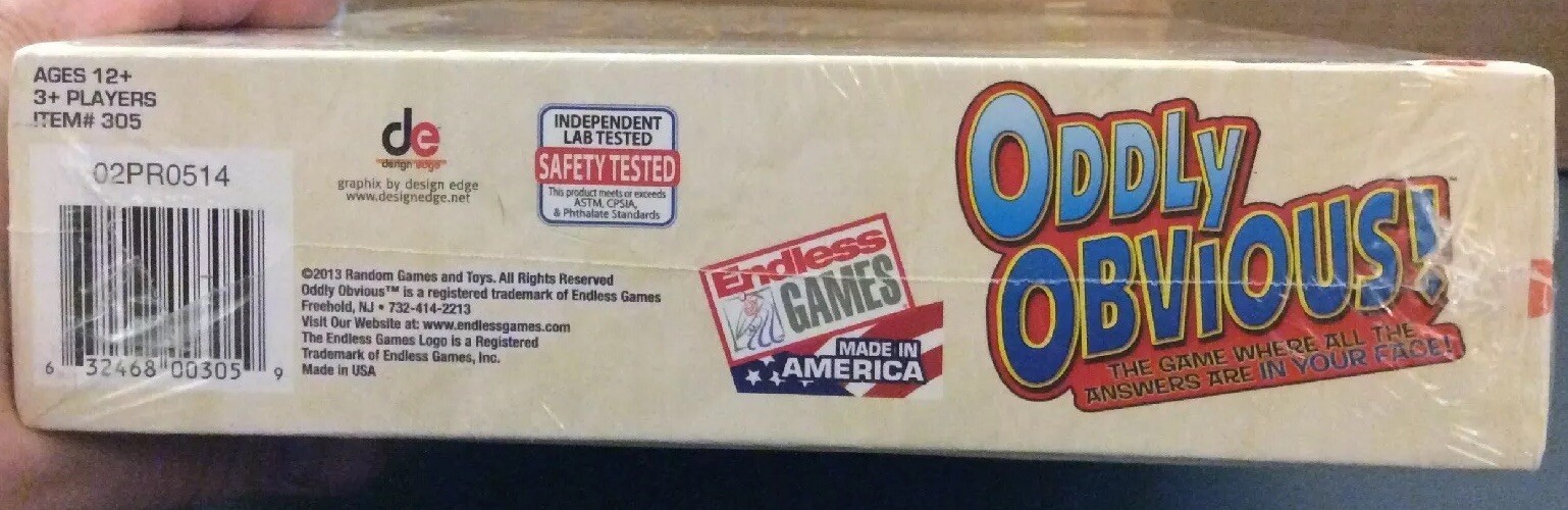 Oddly Obvious! Very Intellectual Interesting Game 2013 New Sealed