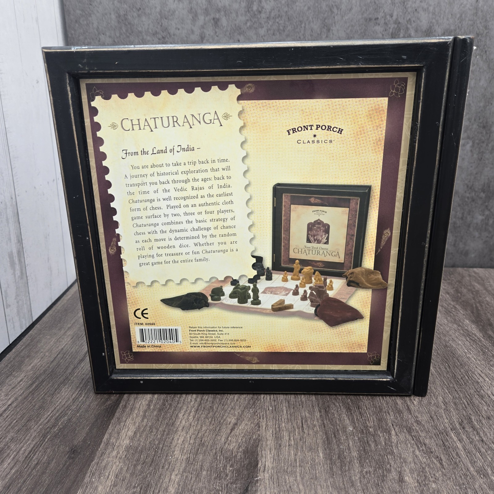 Chaturanga Classic Indian Strategy Game Front Porch Classics Wooden Box