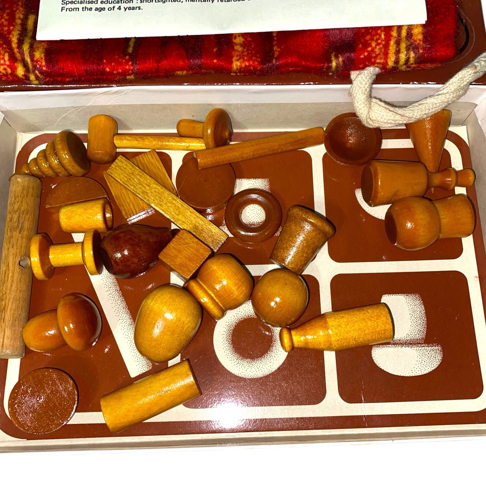 Vintage 1970s Tactilo Fernand Nathan Tactile Recognition Game France Complete