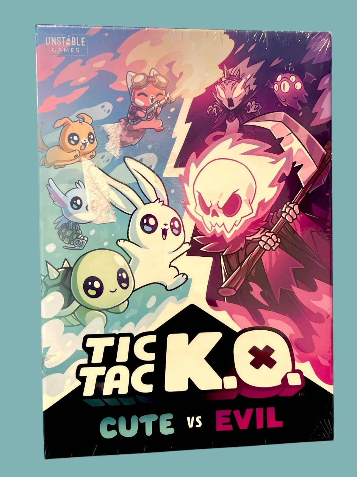 Tic Tac KO Cute vs Evil Card Game NEW 8+ K.O. 2-4 Players Unstable Games Sealed