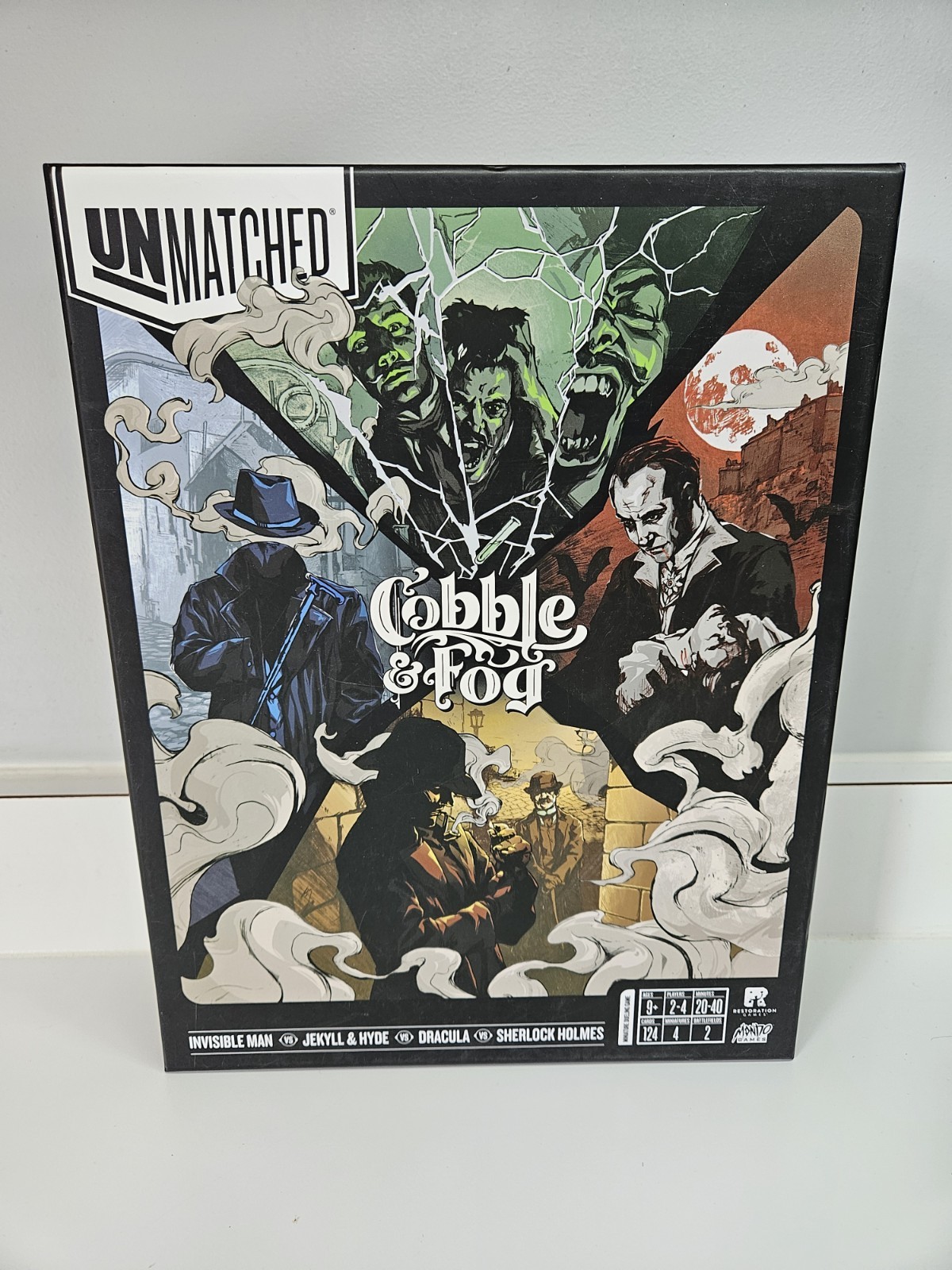 Unmatched Cobble & Fog Board Game Restoration Mondo Games 100% Complete
