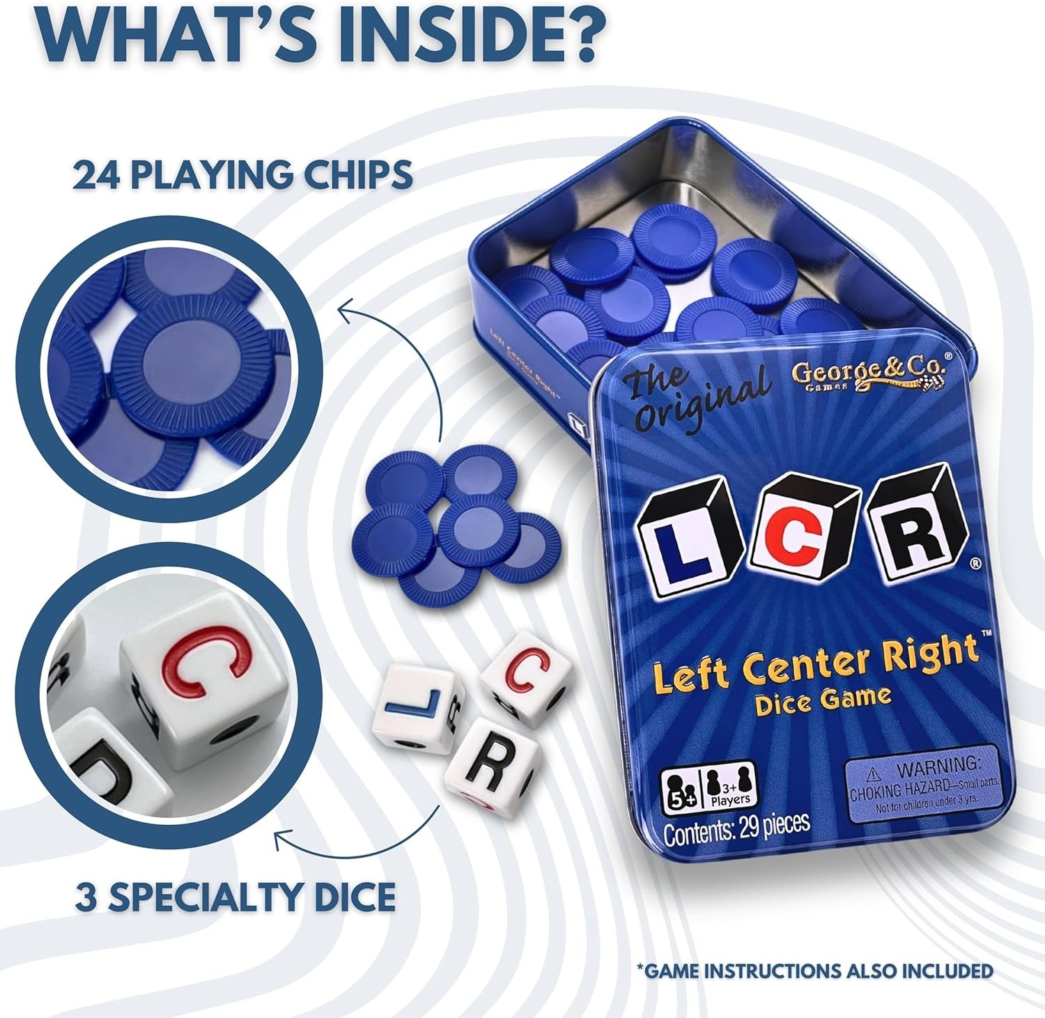 LCR® Left Center Right™ Dice – Tin