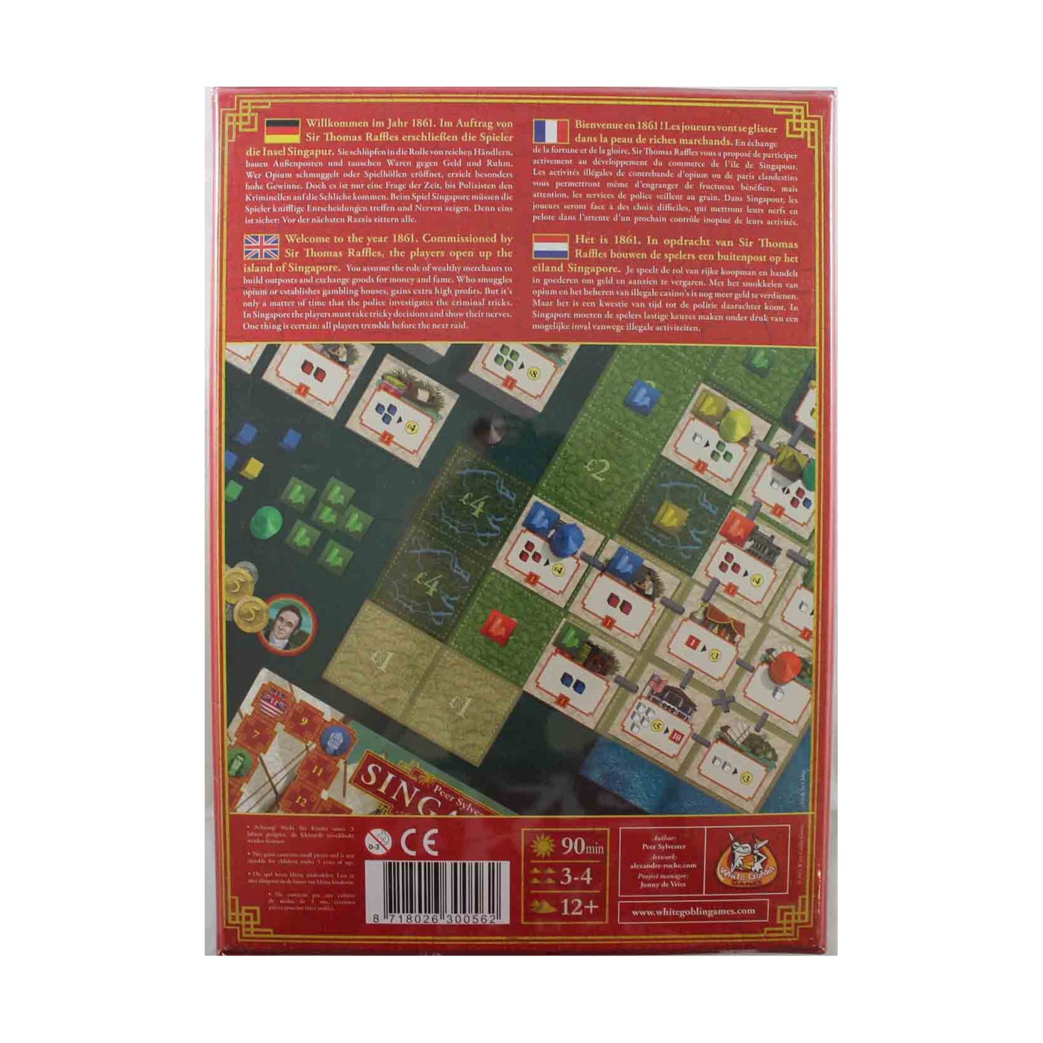 White Goblin Boardgame Singapore Box VG+/NM
