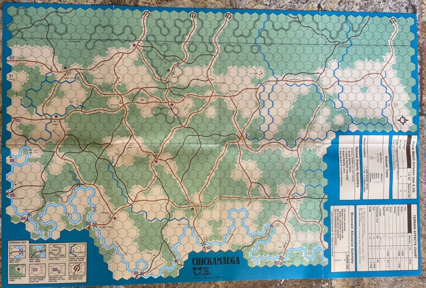 Chickamauga: Confederacy’s Last Hope -West End Games -1986 -missing 15 blanks