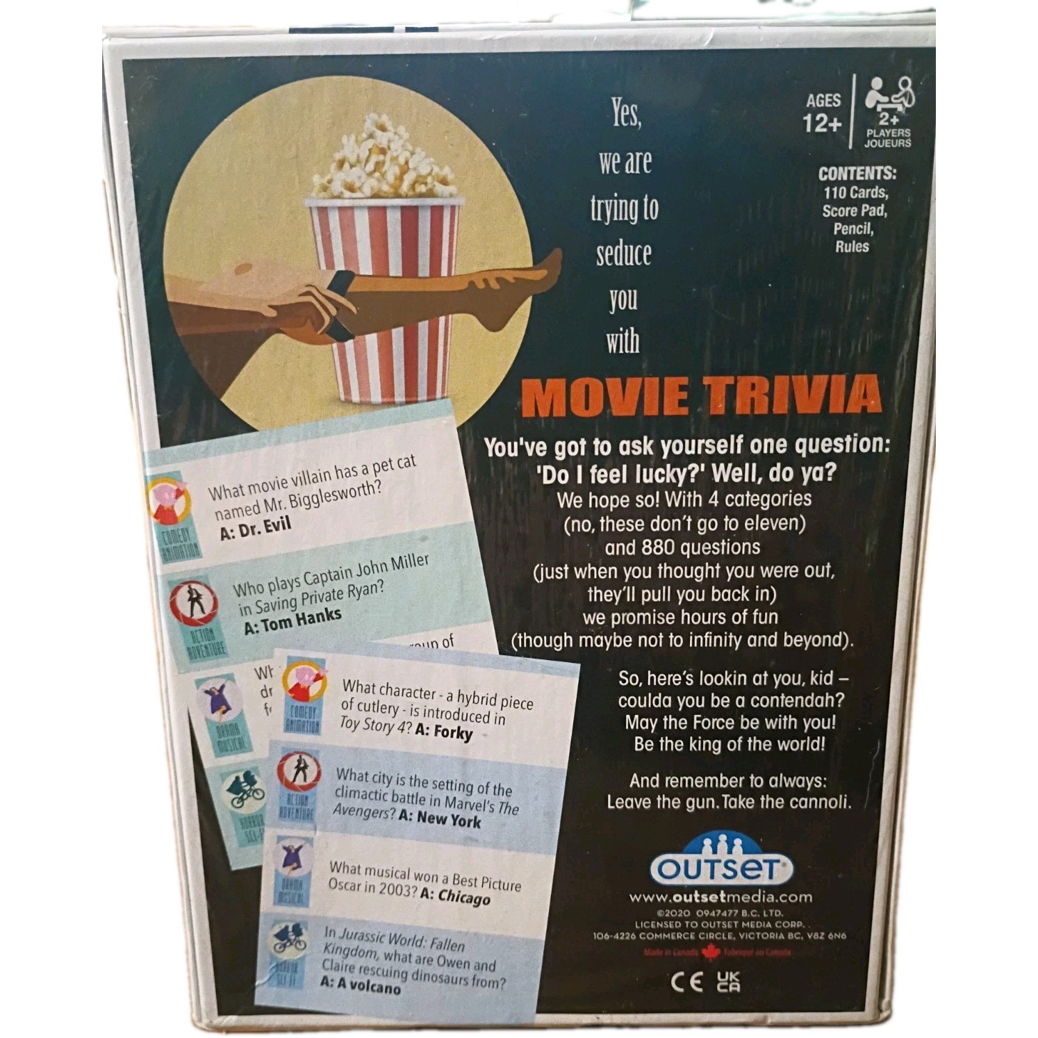 Movie Trivia Party Game Amazon Exclusive Popcorn Box Edition New In Package