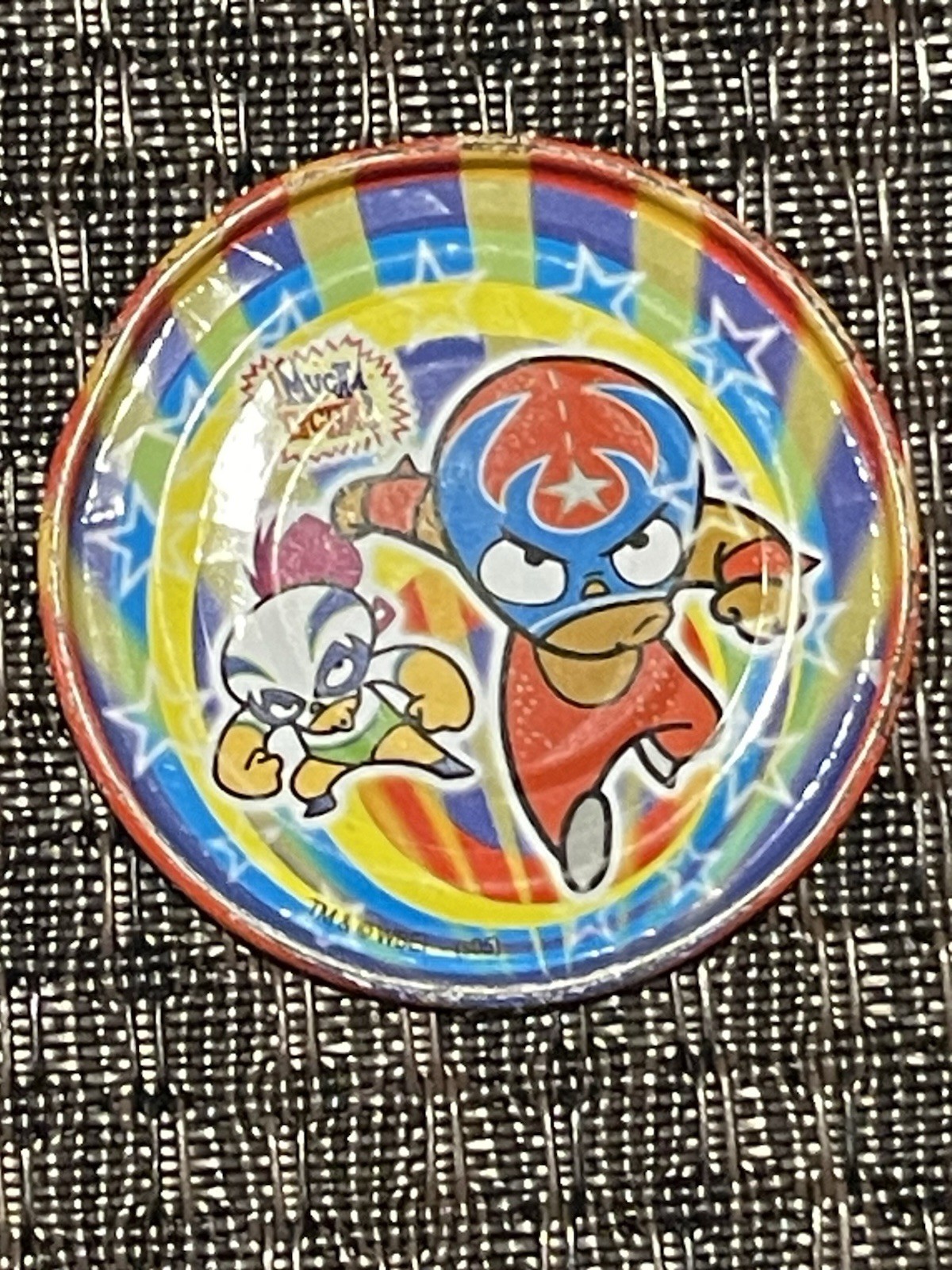 Lot Of 5 Rare Mega Tazos Pogs Mexico ¡MUCHA LUCHA! BIGER SIZE Metal