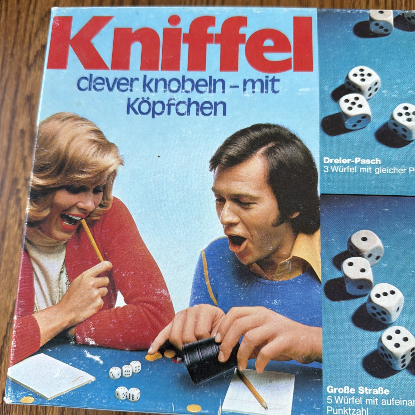 Vtg Kniffel Clever Knobeln-mit Kopfchen German Dice Game Schmidt Spiel #1630