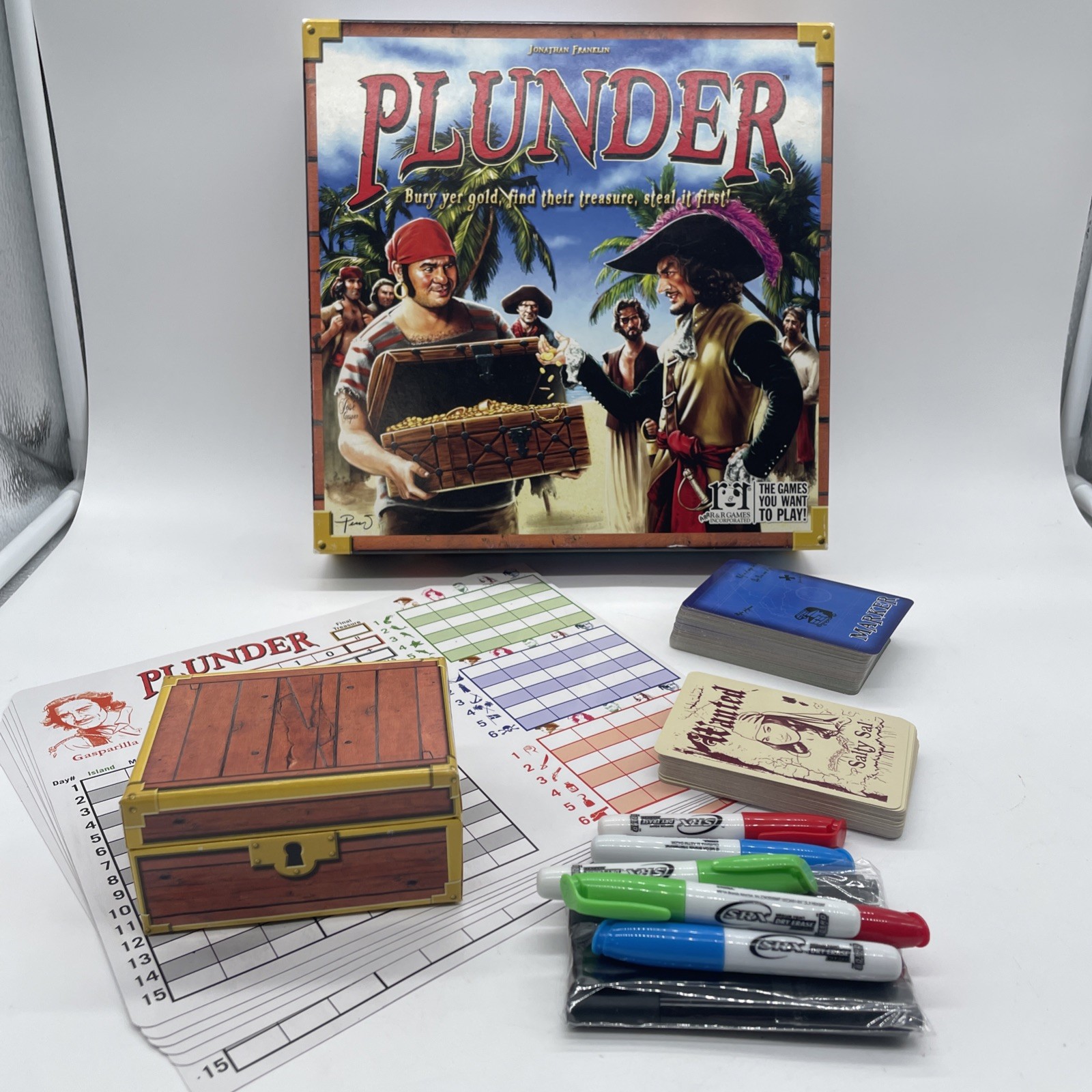 Plunder By R & R Games The Pirate Treasure Hunt Board Game Complete