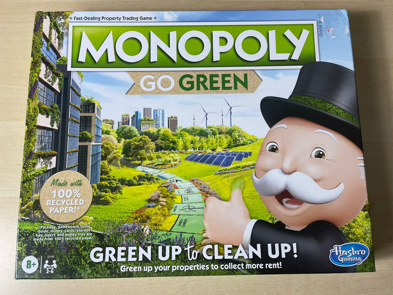 Monopoly Go Green Game 100% Recycled Paper Gift