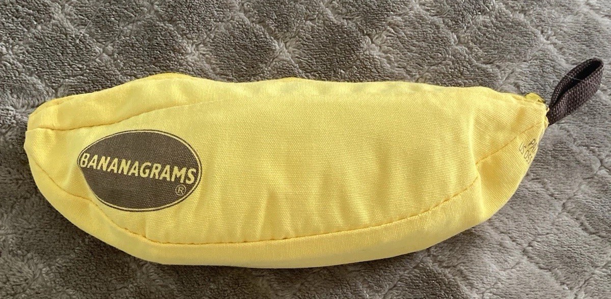 BANANAGRAMS Game Complete 144 Pieces Zippered Bag & Original Tag