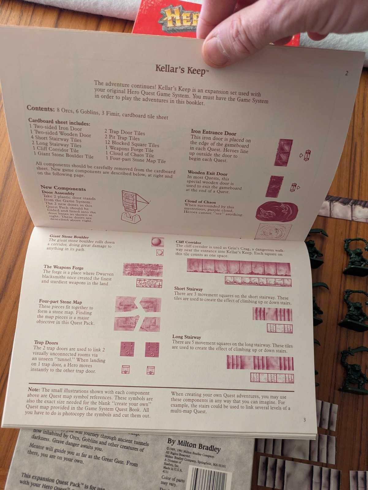 1991 Hero Quest – Kellar’s Keep – Quest Pack – COMPLETE