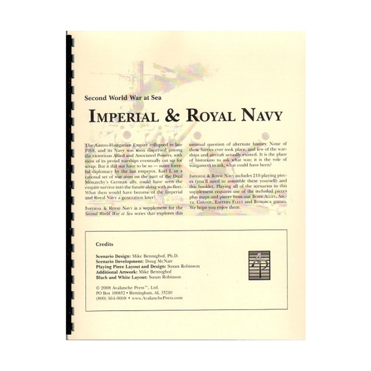 2nd World War at Sea Imperial & Royal Navy Bag NM