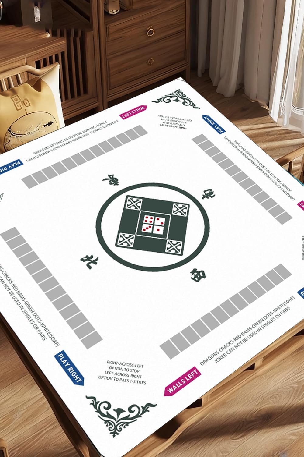 American Style 5×31.5 Foldable Anti Wrinkle Mahjong Table Top Game Mat 31.5Inch