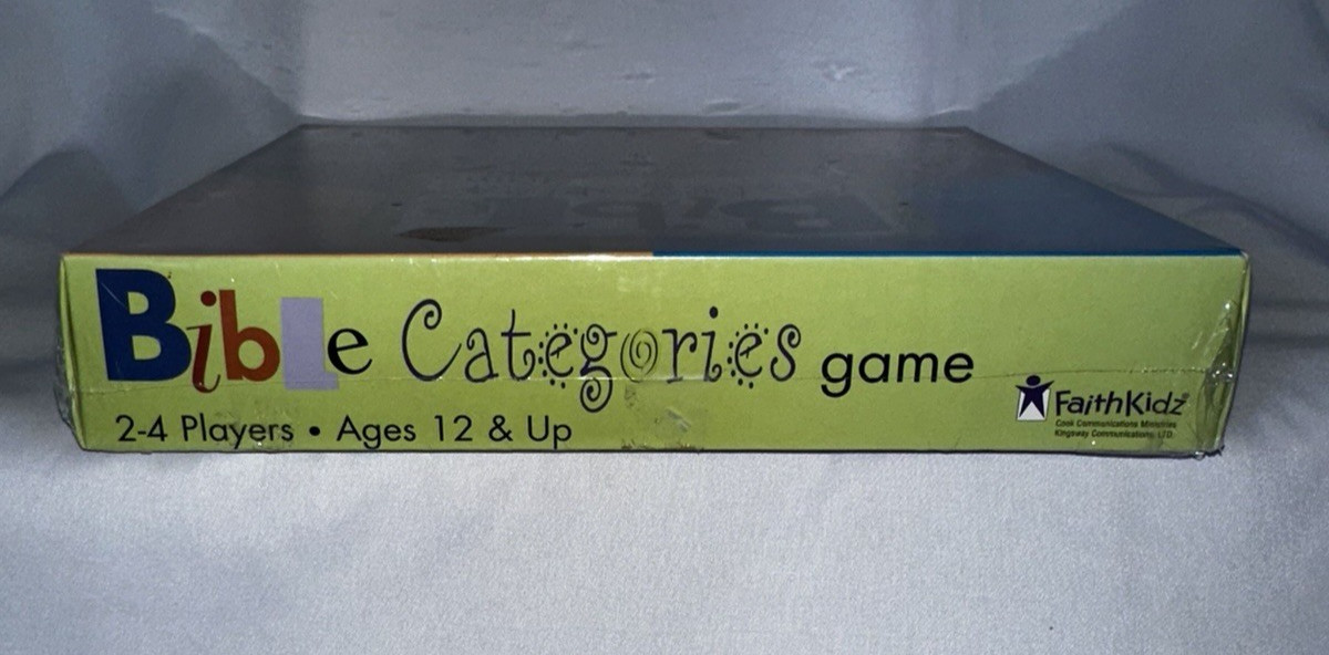 New Faith Kidz Bible Categories Game 2-4 players Age 12 and up Bible Knowledge