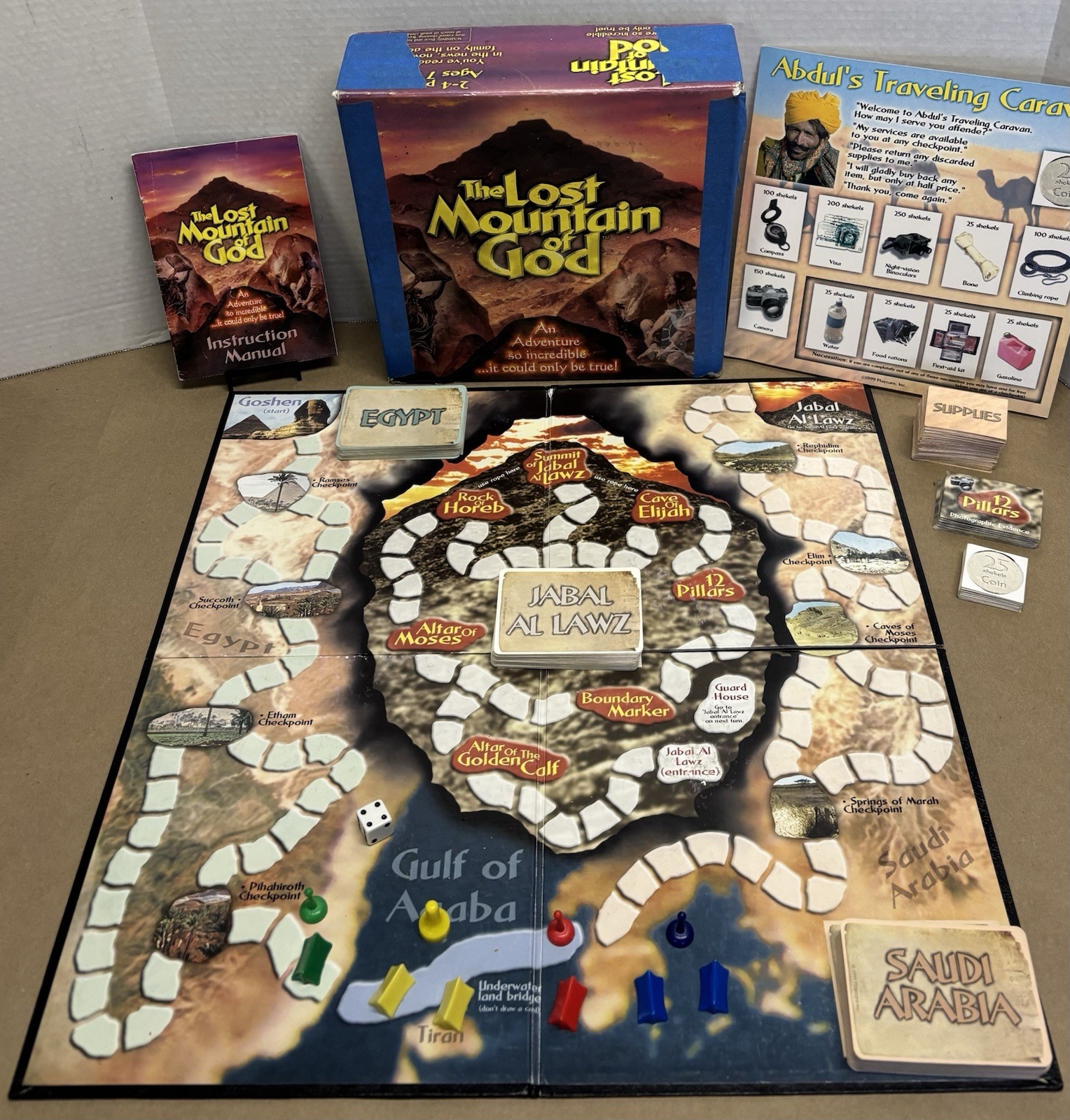 The Lost Mountain of God Biblical Adventure Board Game 1999 Tommy Nelson *READ