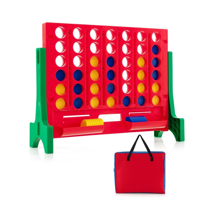 Jumbo 4-to-Score Connect Game Set – Giant Connect Four on Wall or Table with Bag