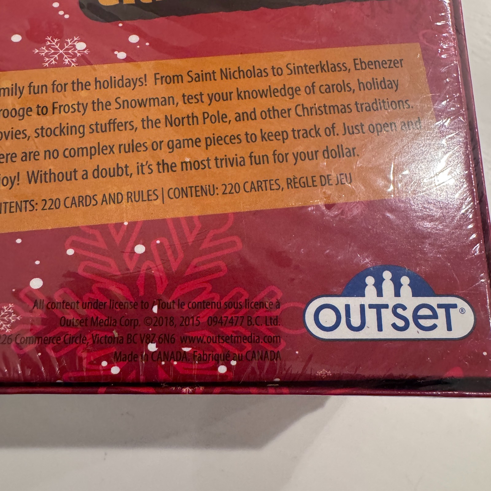 Christmas Trivia Game A Perfect Ho Ho Holiday Gift Ages 12+ 2+ Players New